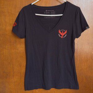Pokémon GO, Team Valor Fitted V-Neck T-Shirt, Women's L